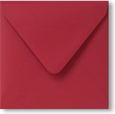 Envelop Vintage  14 x 14 cm Retrorood 60 stuks