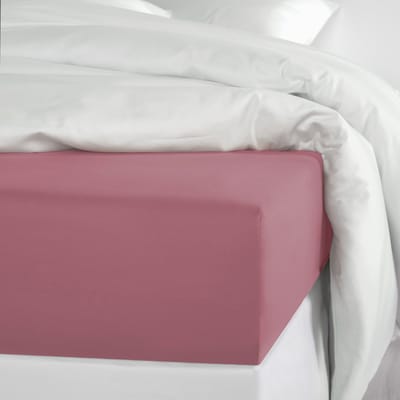 De Witte Lietaer Hoeslaken Olivia Blossom - 140 x 200/220 x h 30 - Roze - Katoen Satijn