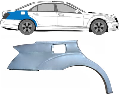 Reparatiepaneel achterspatbord voor Mercedes S-Class W221 2005-2013 / Rechts