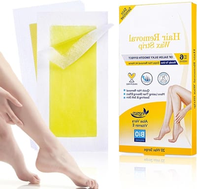 Epileerstrips Vliesstof - Waxstrips Ontharen - Gladde Huid - Kant-en-klaar - 20 Stuks - Geel