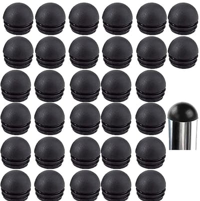 Ronde Eindkappen voor Stoelbuis - Zwart Rubber Bescherming (32 Stuks)