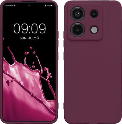kwmobile telefoonhoesje geschikt voor Xiaomi Redmi Note 13 Pro 5G / Poco X6 5G - Hoesje voor smartphone - Precisie camera uitsnede - In bordeaux-violet