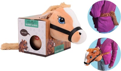 Holly Horse Paarden Hoofd met Elastiek - Kleur Beige - Inclusief Geluid