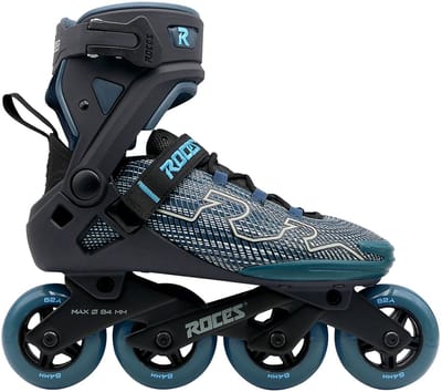 Roces R-Evo 84 Skeelers - 84mm - Softboot - Extra Comfort & Stabiliteit - Heel Lock & Easy Entry - ABEC-7 - Fitness Inline Skates - Heren / Dames - Zwart/Groen - Maat 37