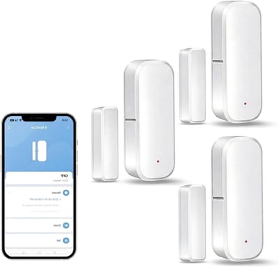 Slimme Deur Sensor - Raam Contact - Huis Beveiliging - Draadloze Installatie - 3 Stuks - Wit