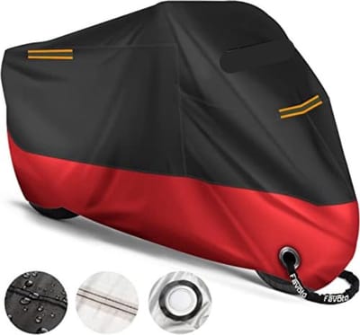 Velox Motorhoes Waterdicht Buiten - Scooterhoes Waterdicht - Zwart/Rood