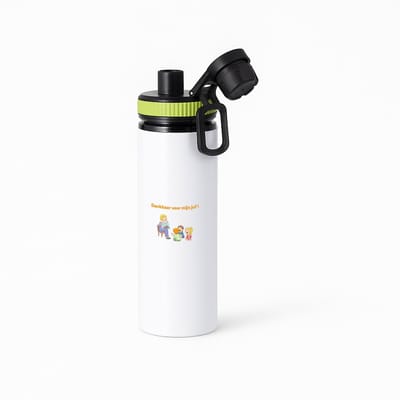 Hacebo® - dankbaar voor mijn juf waterfles met draaidop groen - Juf - leraressen - verjaardag - cadeautje voor juf - juf artikelen - kado - geschenk - gift - verjaardagscadeau - juffendag - water fles - 850ML