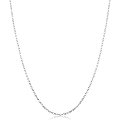 Authentieke Goudkleur 925 Sterling Zilver Basis Kabelketting Halsketting Hanger Voor Vrouwen Lange Ketting Mode Sieraden Sca016 40cm white