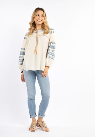 IZIA Blouse Dames blauw