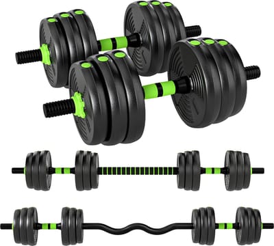 SPORTNOW Halterstangset Plastic, Zand 140L x 20B x 20H cm Groen