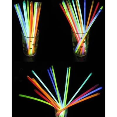 Lot de 100 bâtons lumineux fluorescents pour fête de mariage - YWEI - Bracelets et colliers - Multi-couleurs pur