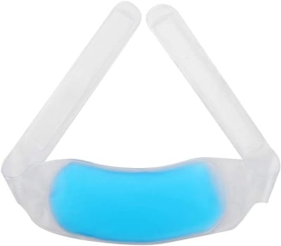 IJsmasker - Koelmasker - Oogontspanning - Warm en koud kompres - 20 x 10 x 5 cm - Blauw