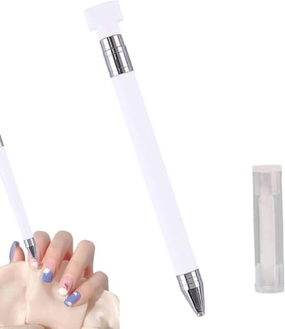 Rhinestone Wax Pen - Strass Steentjes Pen - Knutselen en Decoreren - Navulbaar en Ergonomisch - 13.5 cm - Wit