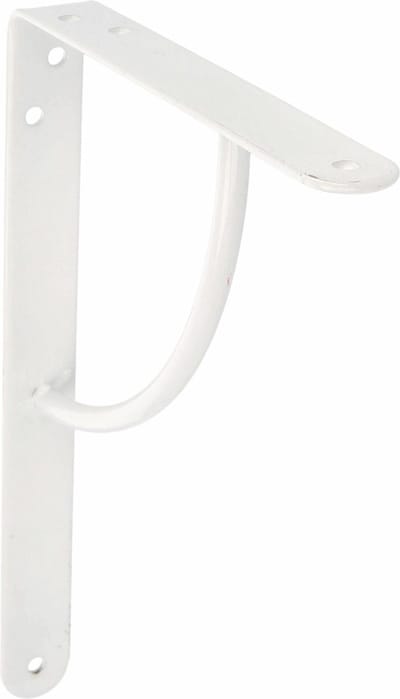 AMIG Plankdrager/planksteun van metaal - gelakt wit - H150 x B125 mm - boekenplank steunen - tot 110 kg