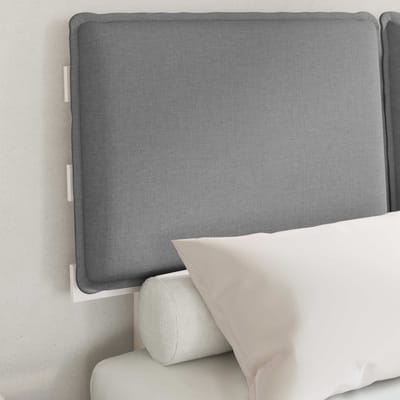 vidaXL - Bedframe - met - Gevoerde - Hoofdbord - Lichtgrijs - 120 - x - 200 - cm