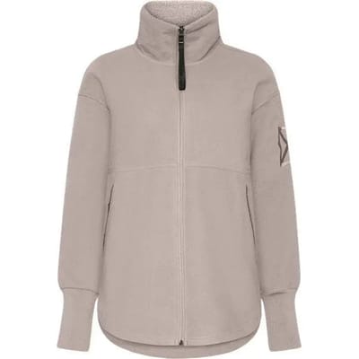 Didriksons Ronja Jumper - Dames Lange rits fleece - Ash Brown