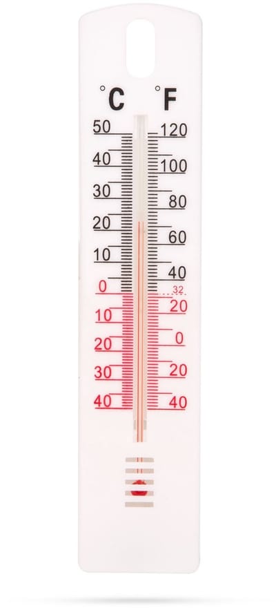 Binnen- En Buitenthermometer – Analoog – Meetbereik -40 Tot +50 °C – 20 × 4 Cm – Geschikt Voor Binnen En Buiten – Met Ophangoog Of Schroefbevestiging [11499B]
