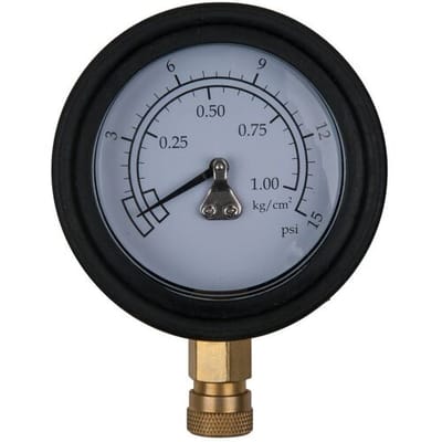 KS Tools 150.2327 Manometer Ø 75,0 mm, 0 - 1 bar met 1/4 snelkoppeling