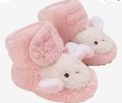 Zachte en warme sloffen - Pantoffels voor baby van Baby-Slofje - Lichtroze - maat 6-12 maanden - 12 cm zool - kraamcadeau