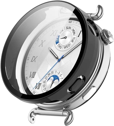 Stravo Screen protector case voor Huawei Watch GT 6 - 41mm - Full Cover Hard Case / Beschermend Hoesje - Zwart - HUAWEI WATCH GT6 41mm screenprotectors
