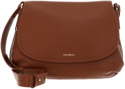 COCCINELLE Leren schoudertas Rebekka Handbag Grained Leather Cognac bruine