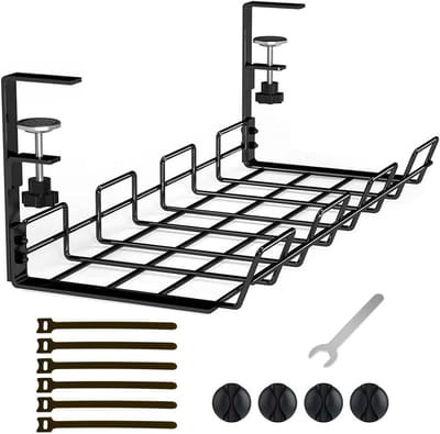 Kabelbeheerlade voor onder bureau - Draadbeheer en organizer voor kantoor en thuis