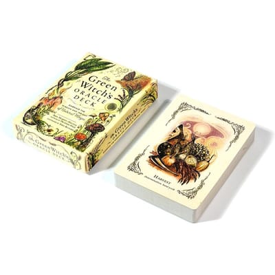 Het Orakel Tarot Deck van de Groene Heks Omarmt de Wijsheid en Inzichten van Natuurlijke Hekserij Groene Heks Hekserij Serie Party Speelgoed Spel beige