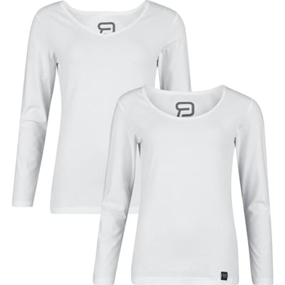 R.E.D. by EMP Shirt met lange mouwen - Set van 2 Longsleeves - S tot XXL - voor Vrouwen - wit