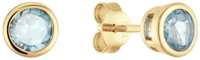 Glow 106.8002.00 Dames Oorbellen - Oorknopjes - Sieraad - Goudkleurig - 925 Zilver - 6 mm breed - 6 mm lang