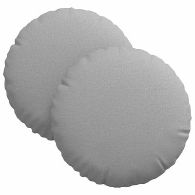 vidaXL - Zitkussens - 2 - st - Stof - Wolkgrijs - Ø30 - x - 13 - cm