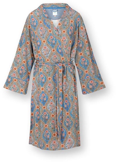 Pip Studio - Naomi Kimono Dames - Loungewear - Ornamento - Blauw - XL