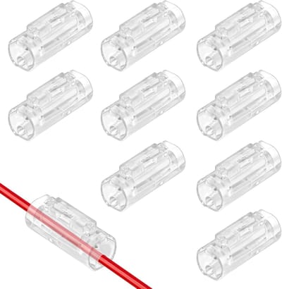 LED Kabelconnectoren voor Solderen, Set van 10 Stuks, Geschikt voor 0.35-0.5mm² (20-22 AWG), Ideaal voor LED Strips en Verlichting