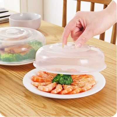 Couvercle de protection pour micro-ondes transparent en PP, protection des aliments, design sûr et sain 14cm