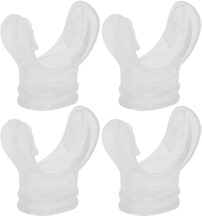 JHUBERS- Duikbeet Mondstuk - 4-delig - Siliconen - Comfortabel U-vormig - Geschikt voor Snorkelen - Ademslangen - Voedselveilig Materiaal - Snorkelmondstuk