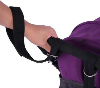 Neopreen Polsband voor Veiligheid, Geschikt voor Kinderwagens en Rolstoelen, Zwart, 3.8 x 45 cm