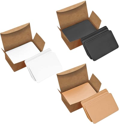 Allecto - Kleine Blanco Indexkaarten - Flitskaarten voor Studie - 300 Stuks - Diverse Kleuren - Perfect voor Notities en Recepten - Handig voor in ...