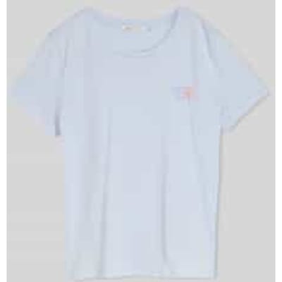 Tom Tailor Denim - T-shirt met borduursel - Maat XL - mountain sky blue