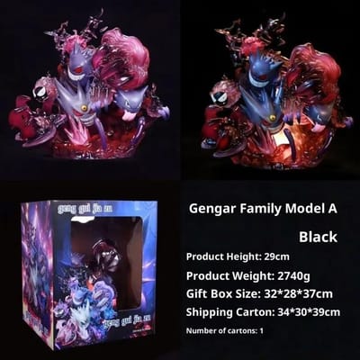 29cm Dessin Animé GK Maison Fantastique Gengar Groupe d'Évolution Modèle Fait Main Ornements de Bureau Familiaux Poupées Adorables Autour Cadeau Anime blue