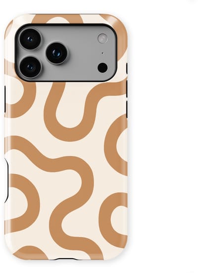 DripCase Motion Flow Tough Hoesje geschikt voor iPhone 17 Pro | Backcover met Mag | Trendy Design | Valbescherming | Warm Whisper