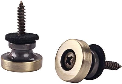 Guitar Strap Knobs met Metalen Einden en Belt Locks voor Gitaar en Bas, Bronzen Kleur, 1 Set