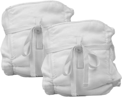 Baby Luier Broekjes - Wasbaar Katoen - Zindelijkheidstraining Baby - Ademend Materiaal - 30 x 18 cm - Wit