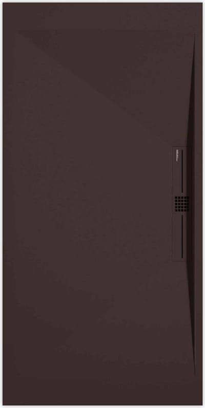 Sanifun douchebak Stone Side Chocolate Smooth 900 x 900 P