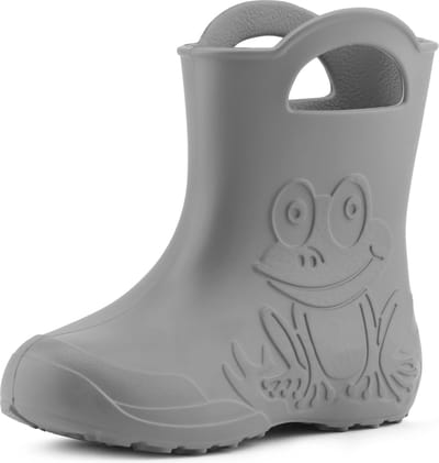 Ladeheid LA-CA-Frog Kinder Regenlaarzen - Rubber - Licht - EVA - Grijs - 22/23