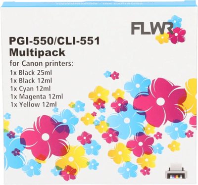 FLWR - Cartridges / Canon CLI-551XL Multipack / zwart en kleur / Geschikt voor Canon