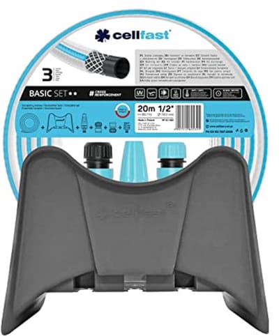 Basis Tuinslangset 20 m met Wandhouder en Spuit – 1/2 inch Tuinslang voor Tuinwerkzaamheden