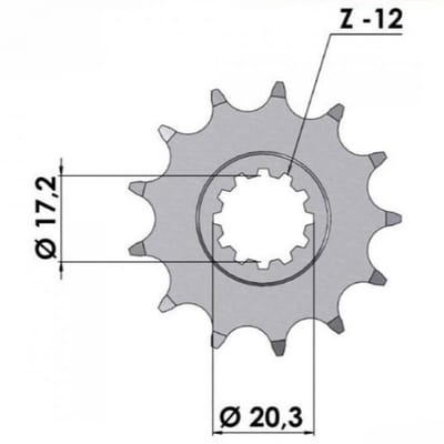Pignon de sortie de boite Doppler pour Sherco 50 SM R 2013 à 2017 14x428 Neuf
