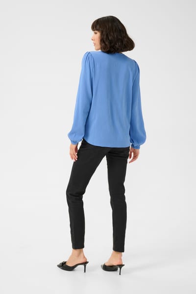 Blouse met lange mouwen Regular fit Ebb and Flow blue