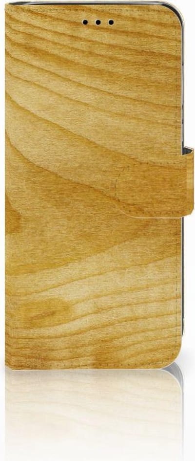 Huawei P20 Lite Book Style Case Licht Hout