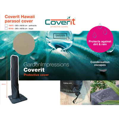 Garden Impressions Coverit beschermhoes Hawaii parasol 260x48/58 cm taupe
