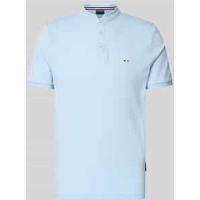 slim fit poloshirt met opstaande kraag